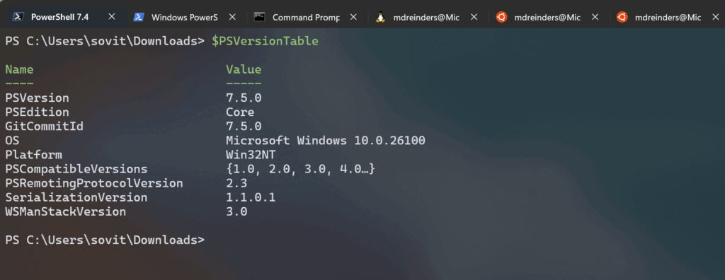 Starting with PowerShell 7.5.0