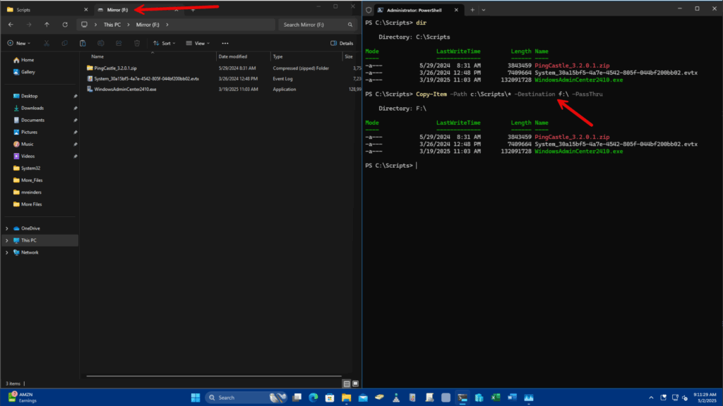 Using PowerShell Copy-Item to perform a simple copy task 