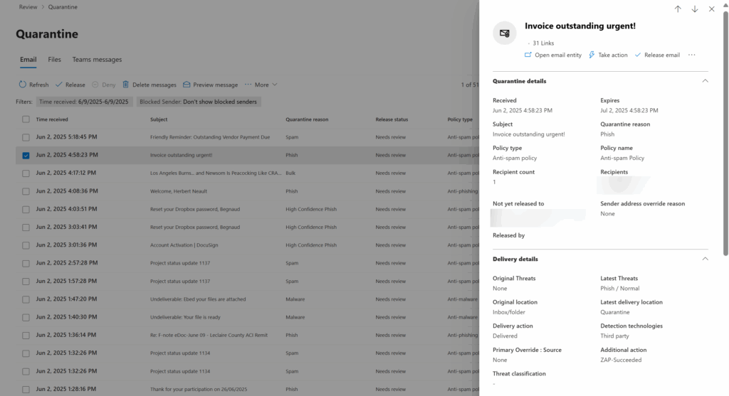 Microsoft Defender for Office 365 ICES vendor ecosystem