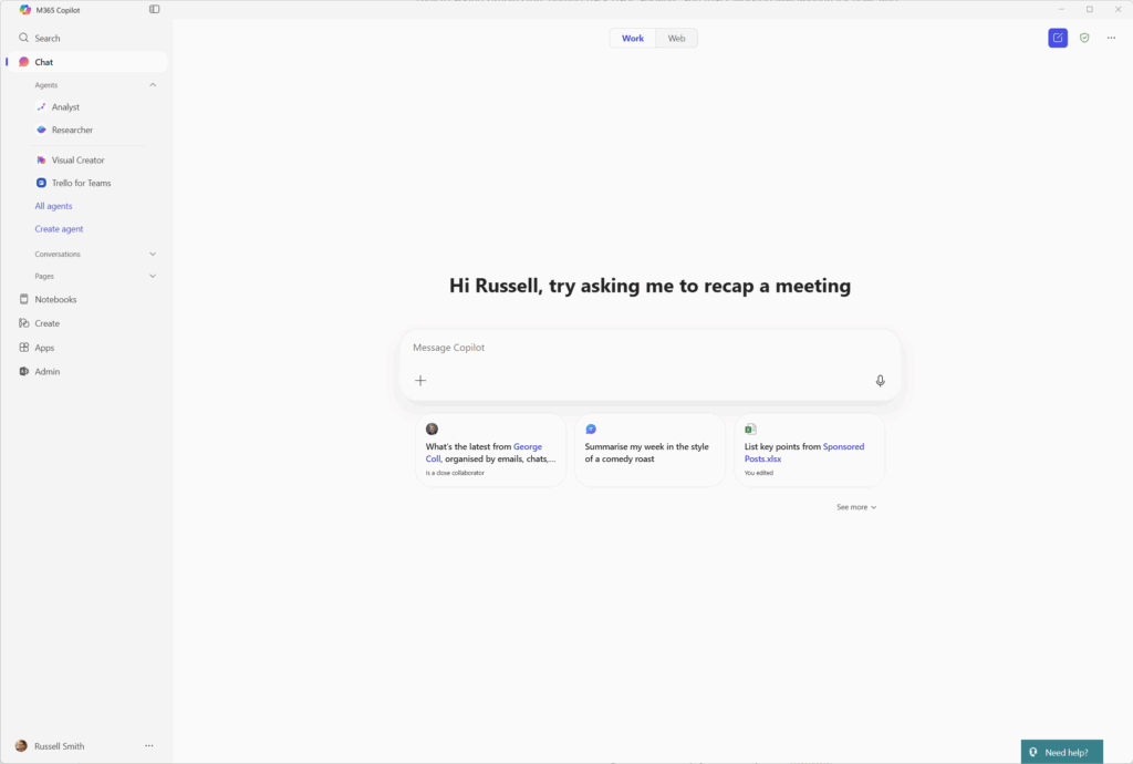 The Microsoft 365 Copilot app