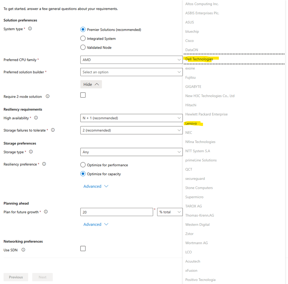 ScopeSys: Lets you input your workload and sizing needs first, then filters compatible vendors and systems dynamically