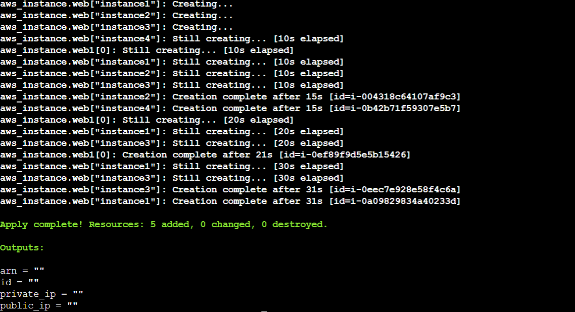 terraform apply