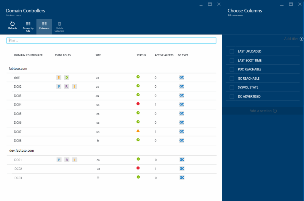 Entra Connect Health in use with Azure AD DS