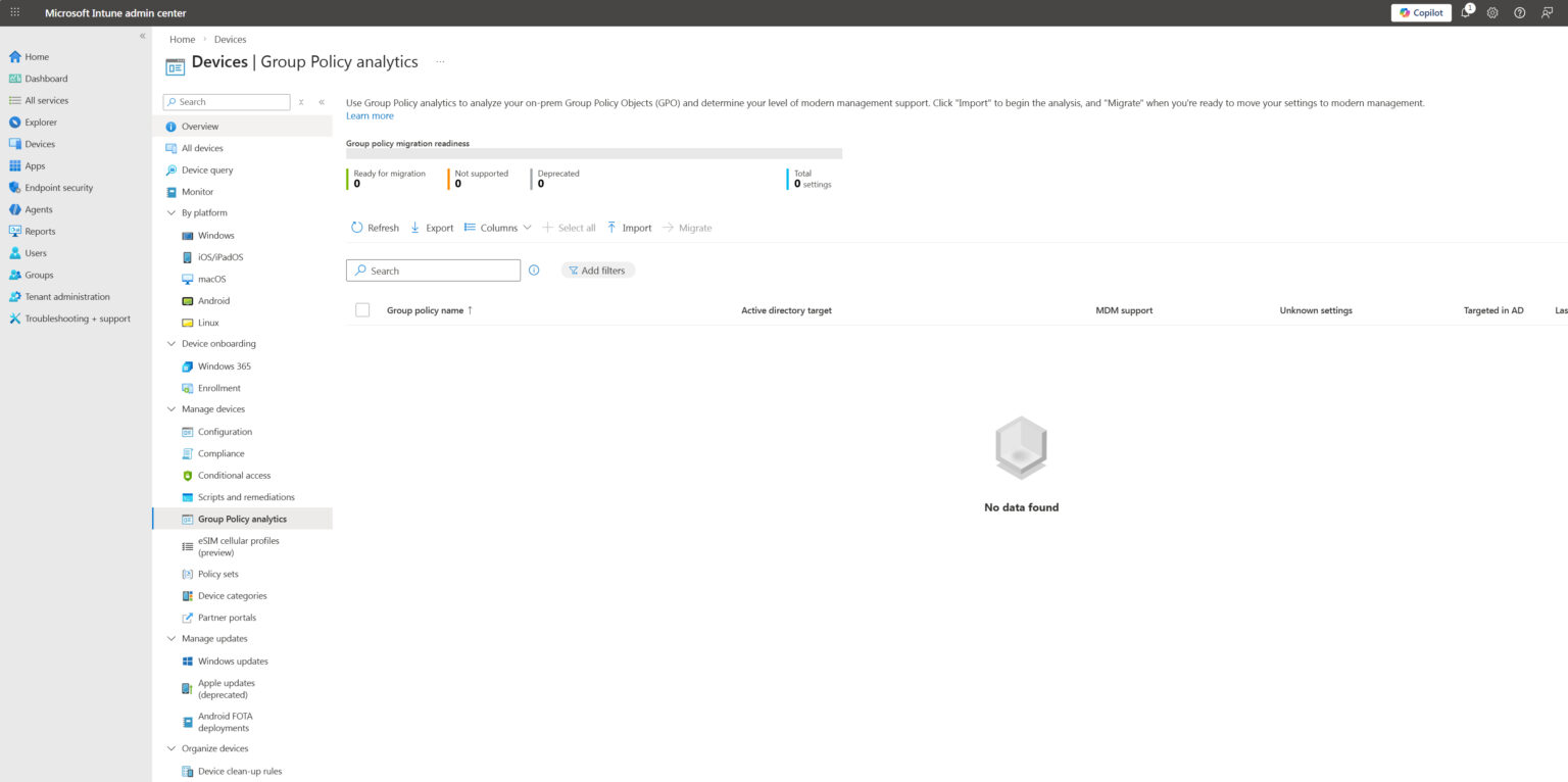 How to Import Group Policy Objects to Microsoft Intune