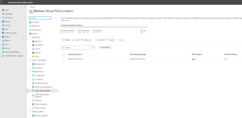 How to Import Group Policy Objects to Microsoft Intune