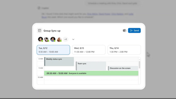 Outlook Copilot calendar scheduling