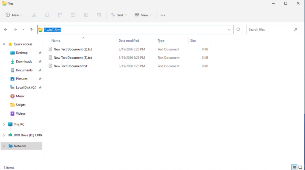You can access a share through its Universal Naming Convention (UNC) path.
