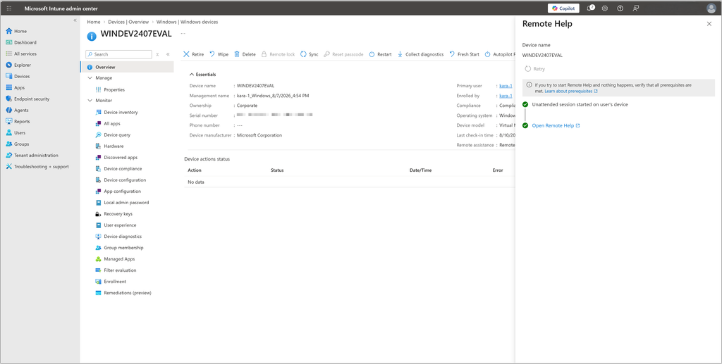 Microsoft Intune Remote Help Can Now Access Unattended Windows PCs Without User Approval