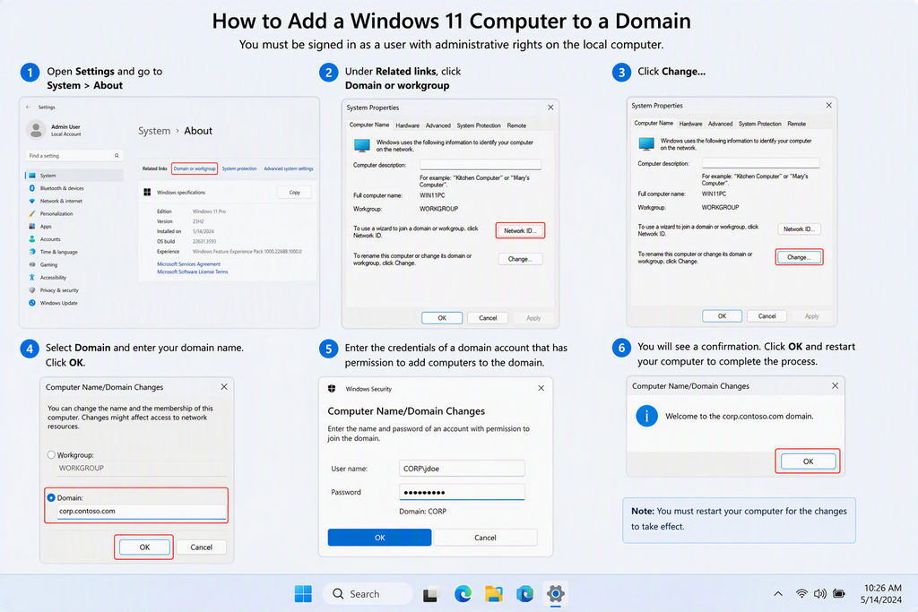 Domain or workgroup? - How to Join a Windows 11 computer to a domain