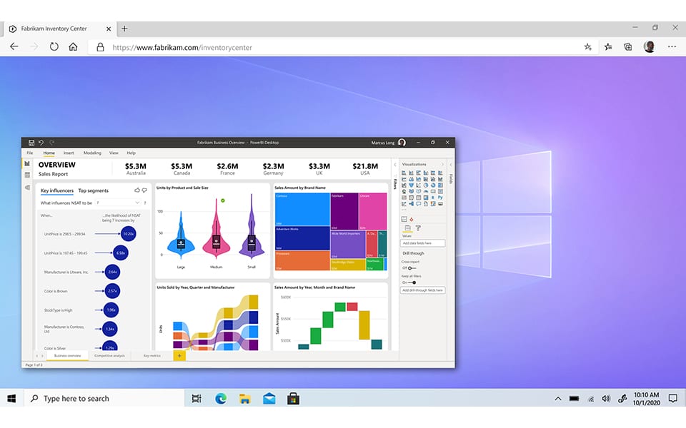 Visualizing business data using Power BI