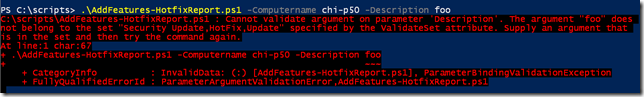 Validating parameter value